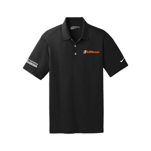 Men's Nike Polo Shirt (Black with ORANGE Liftow Logo)