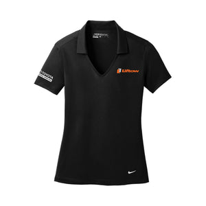 Women's Nike Polo Shirt (Black with Orange Liftow Logo)