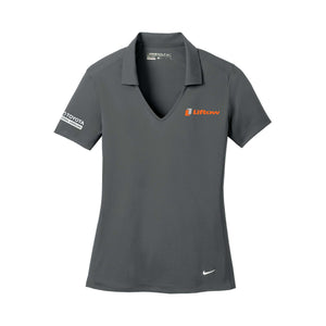 Women's Nike Polo Shirt (Anthracite Grey with Orange Liftow Logo)