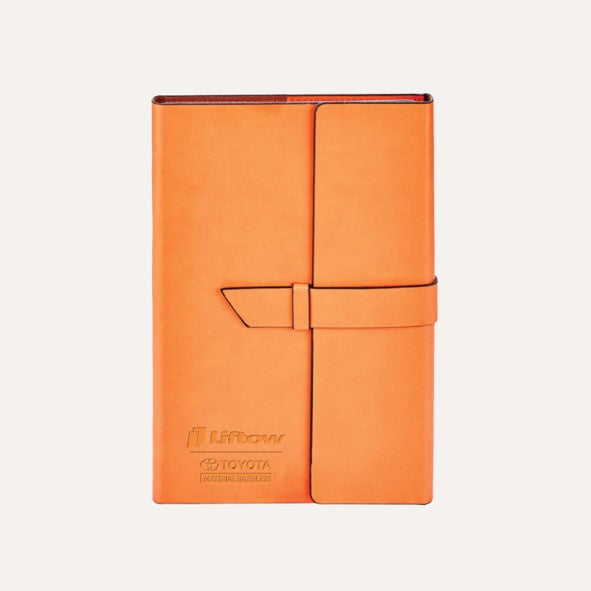 ORANGE Leatherette Refillable Notebook